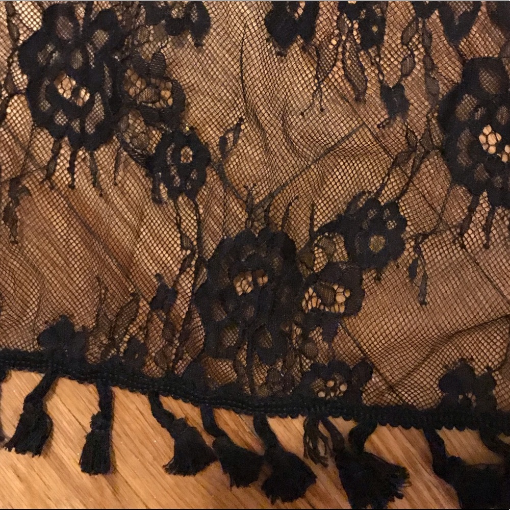 Long Black Lace Skirt, brand new